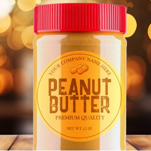 Home Made Peanut Butter Labels Sticker