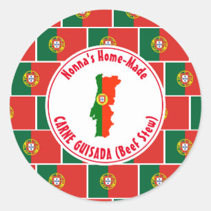 Home Made PORTUGUESE BEEF STEW Classic Round Sticker