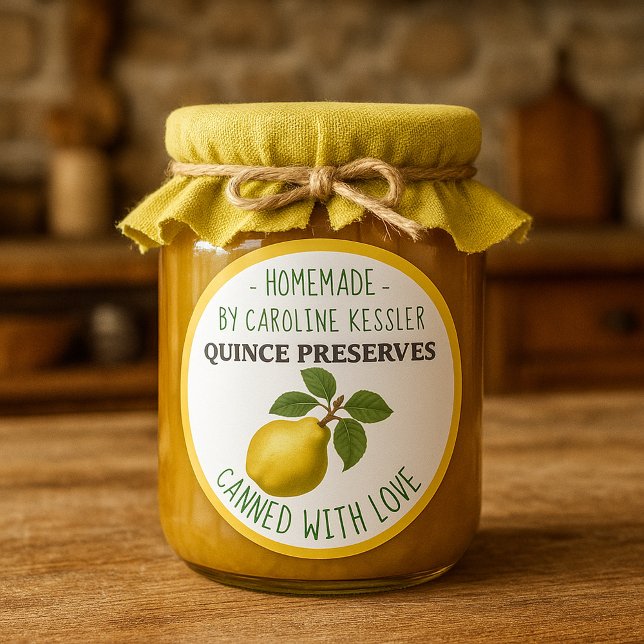 Home Made Quince Preserves Canning Label Sheet (Creator Uploaded)