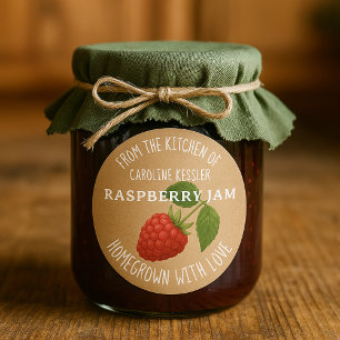 Home Made Raspberry Jam Canning Label Sheet
