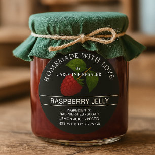 Home Made Raspberry Jelly Canning Label Sheet