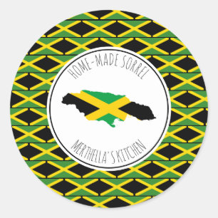 HOME-MADE SORREL Jamaica Flag Classic Round Sticker