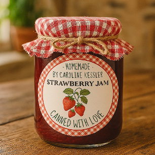 Home Made Strawberry Jam Canning Label Sheet