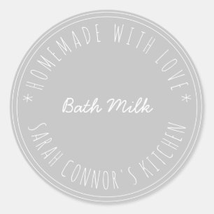 Home made with love Bath Milk Kraft Spa Classic Round Sticker