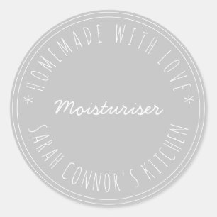 Home made with love Moisturiser Kraft Spa Classic Round Sticker