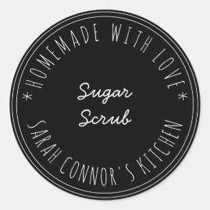 Home made with love Sugar Scrub Kraft Spa Classic Round Sticker