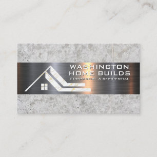 Home Marble Logo   Metal and Stone Business Card