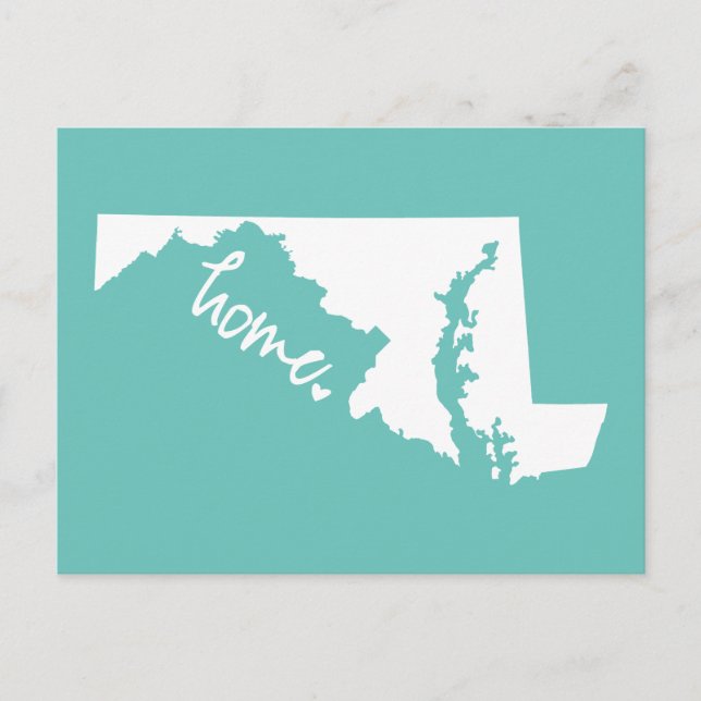 Home Maryland Custom Colour Postcard (Front)