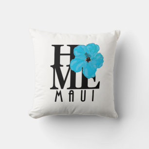 HOME Maui Blue Hibiscus Cushion