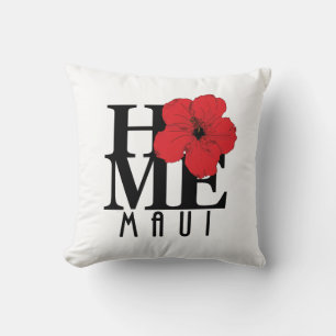 HOME Maui Red Hibiscus Cushion
