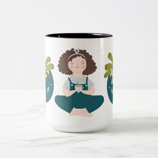 Home Meditation Two-Tone Coffee Mug (Center)