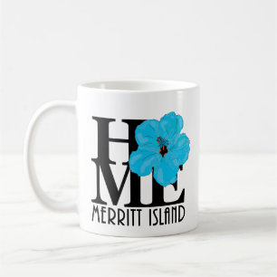 HOME Merritt Island 11oz blue hibiscus Coffee Mug