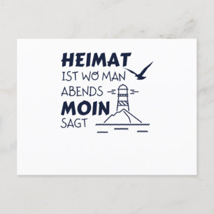 Home Moin Lighthouse Seagull North Sea Postcard