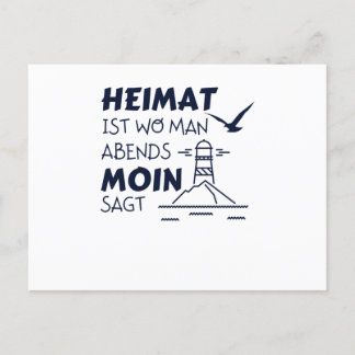 Home Moin Lighthouse Seagull North Sea Postcard