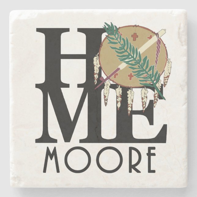 HOME Moore Oklahoma Stone Coaster (Front)