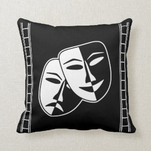 Home Movie Theater Comedy Tragedy Masks Cushion