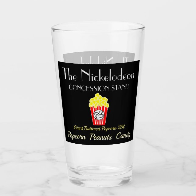 Home Movie Theatre Concession Stand Glasses (Front)