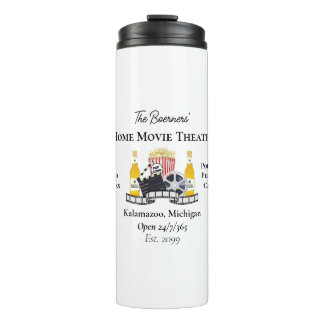 Home Movie Theatre Popcorn Clapperboard Film Thermal Tumbler