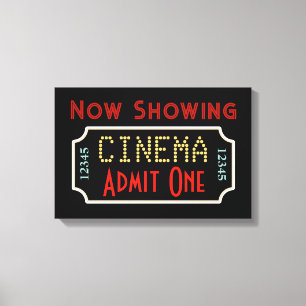 Home Movie Theatre Ticket Cinema Art Sign