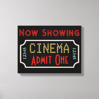 Home Movie Theatre Ticket Cinema Art Sign