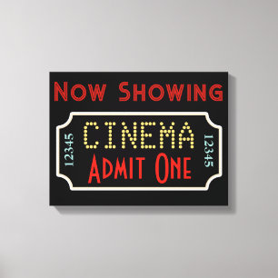Home Movie Theatre Ticket Cinema Art Sign