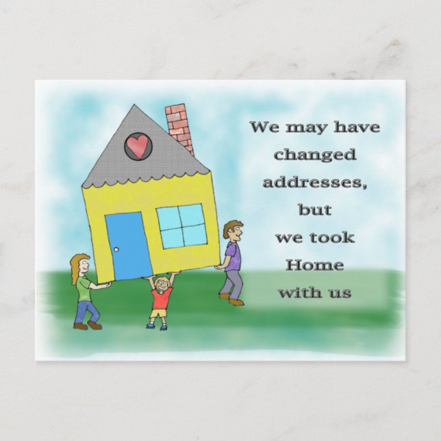 Home Moving Announcement Postcard (Front)