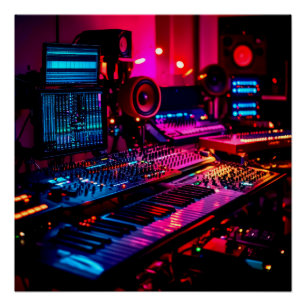 Home Music Studio Poster