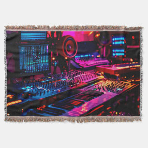 Home Music Studio Throw Blanket