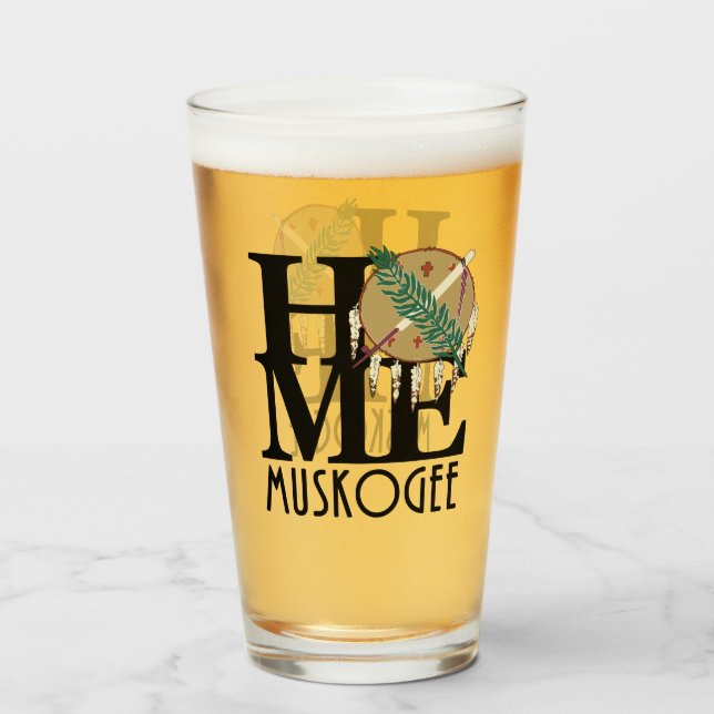 HOME Muskogee Oklahoma Glass (Back Filled)