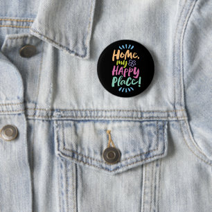 HOME my Happy Place! Cosy Apt Bed - Homebody 6 Cm Round Badge