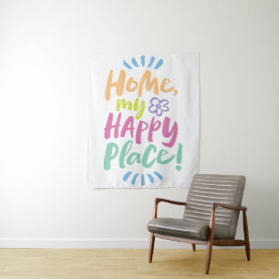 HOME my Happy Place! Cosy Homebody - Lettering Tapestry