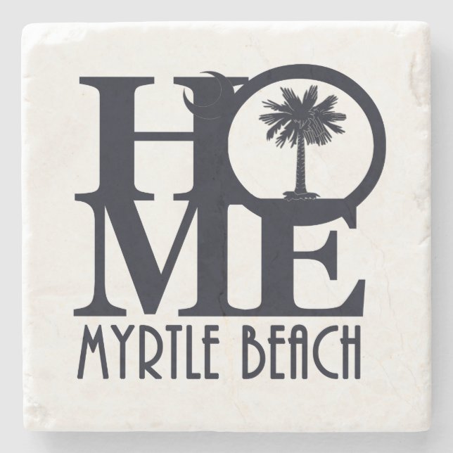 HOME Myrtle Beach SC Stone Coaster (Front)