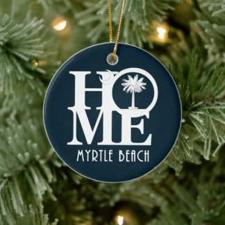 HOME Myrtle Beach South Carolina Ceramic Tree Decoration