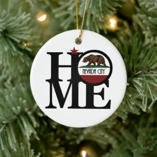 HOME Nevada City California Ceramic Tree Decoration