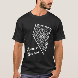 Home Nevada Fractal Mandala State Pride Community  T-Shirt