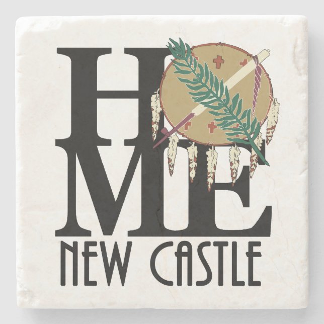 HOME New Castle Oklahoma Stone Coaster (Front)