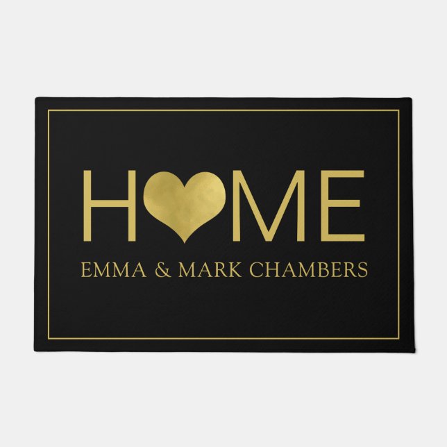 Home Newlyweds Married Couple Name Doormat (Front)