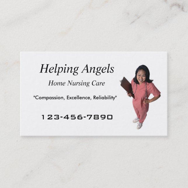 Home Nursing business card (Front)