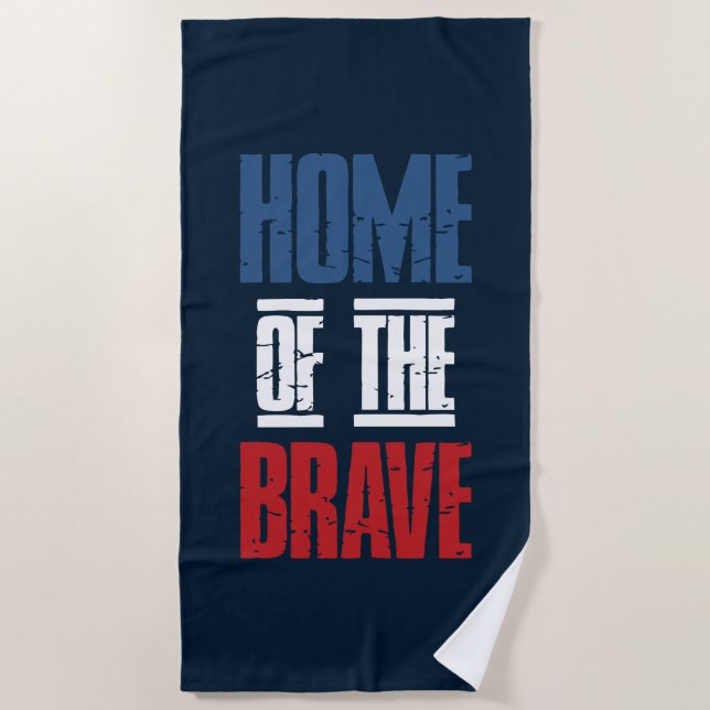 Home of the brave beach towel (Front)