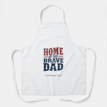 Home of the Brave Dad Apron – BBQ Hero Gift