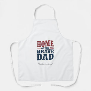 Home of the Brave Dad Apron – BBQ Hero Gift