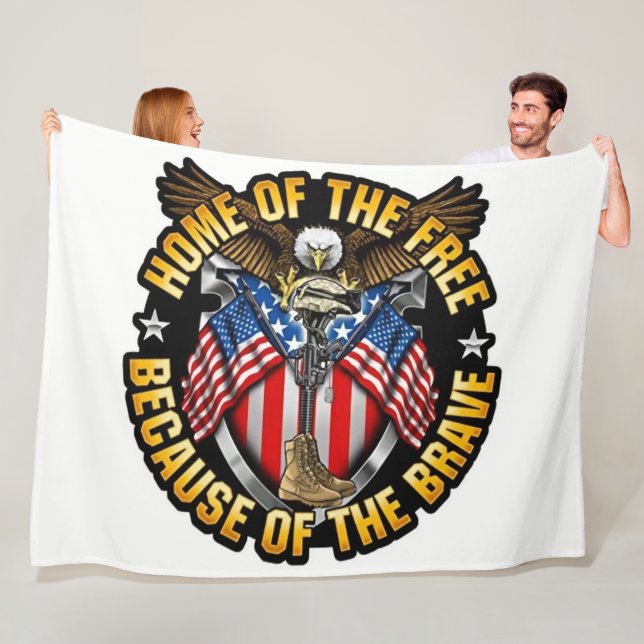 HOME of the BRAVE Fleece Blanket (In Situ)