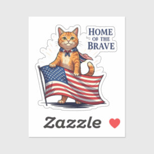 Home of the Brave – Patriotic Cat