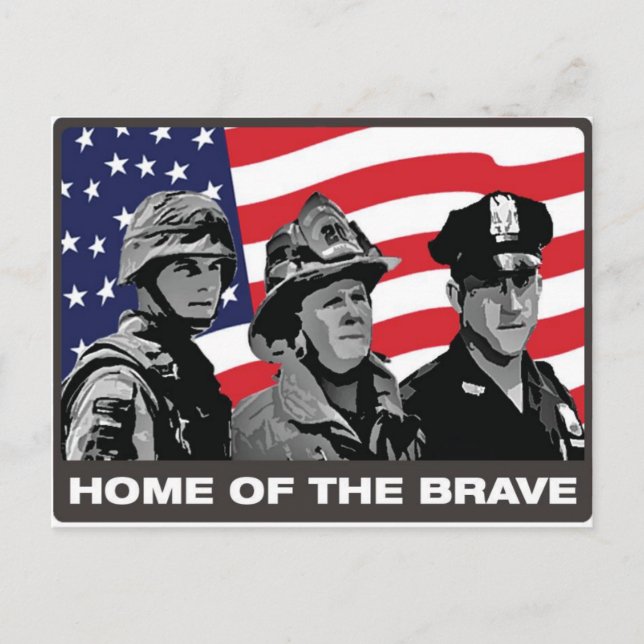 Home of the Brave Postcard (Front)