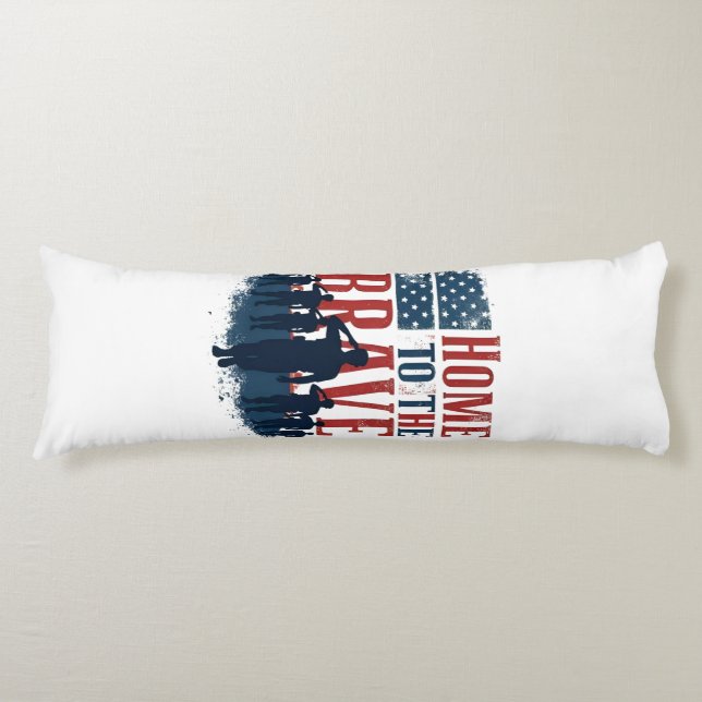 Home of the Brave Salute Tee Body Cushion (Front)