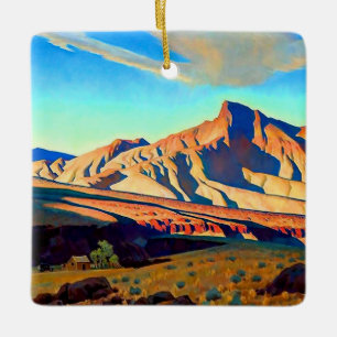 “Home of the Desert Rat” by Maynard Dixon Ceramic Ornament