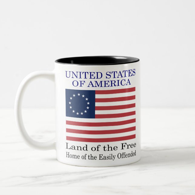 Home of the Easily Offended Two-Tone Coffee Mug (Left)