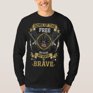 Home Of The Free Because My Grandad Is Brave Memor T-Shirt