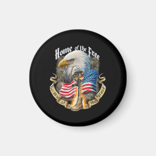 Home Of The Free Because Of Eagle Vetera The Brave Magnet