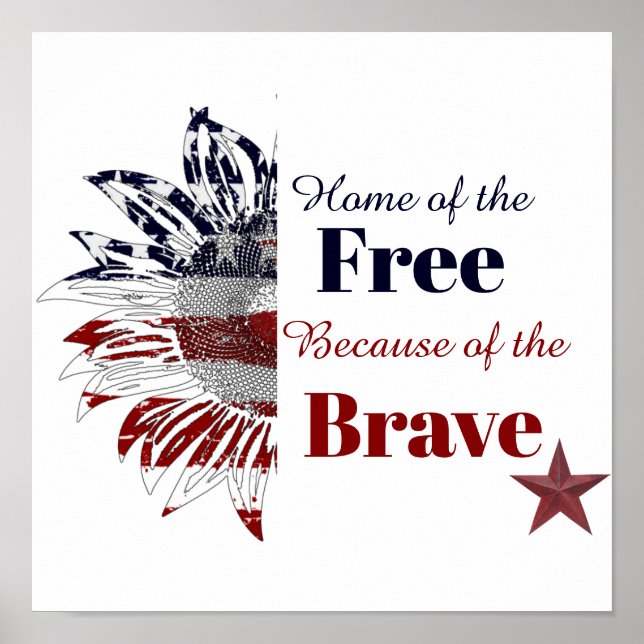 Home of the free because of the brave,   poster (Front)